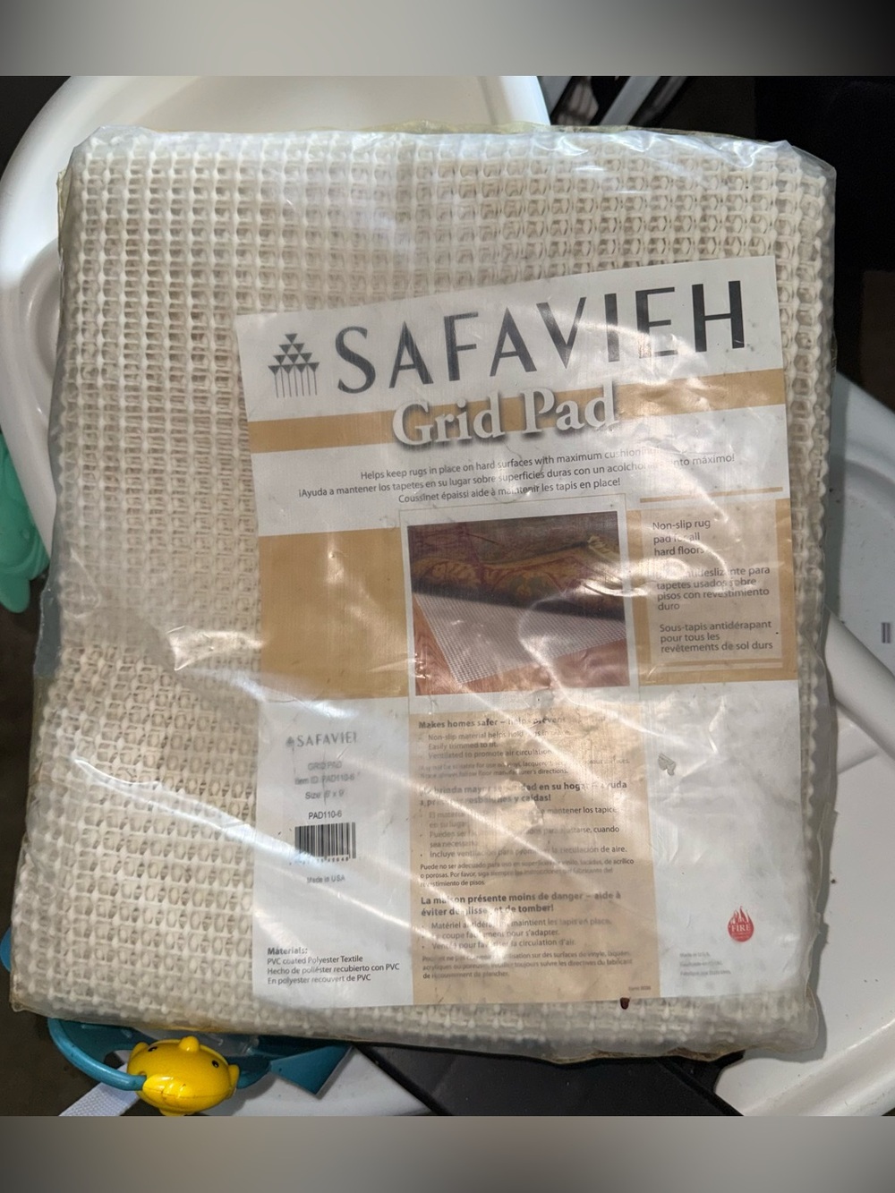 Safavieh grid pad NEW 6X9